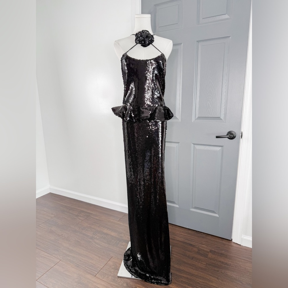 Rodarte Sequined tulle peplum gown - Picture 3 of 9